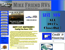 Tablet Screenshot of mikefriendrvs.com